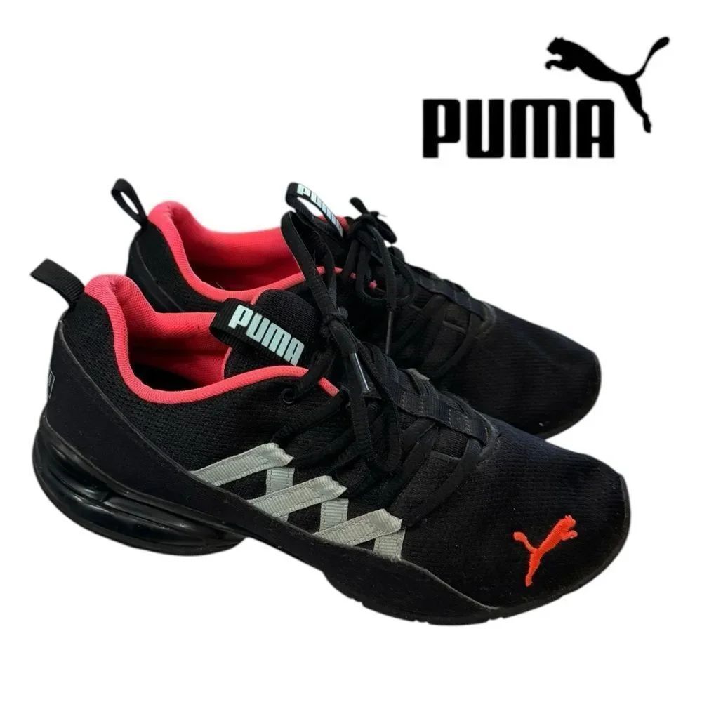 Puma Women's Riaze Prowl 'Black Ignite Pink Tennis Shoes Sneakers 7.5
